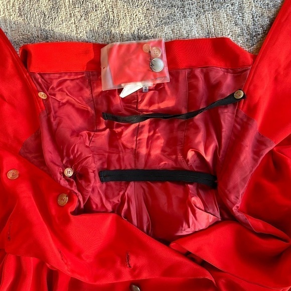 NWT Y2K YOHJI YAMAMOTO Formal Red Silk Gown - Spring Summer 2005 Collection - Picture 13 of 13